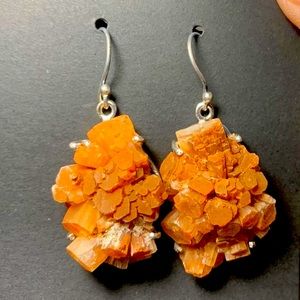 Solid sterling argonite earrings